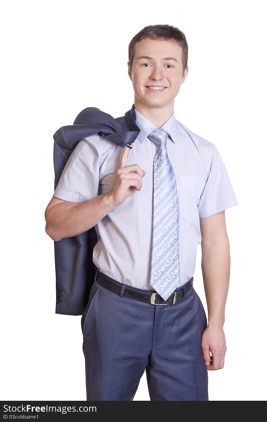 Businessman Hold Jacket