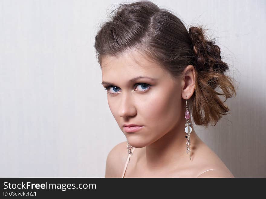 Attractive Young caucasian woman portrait. Attractive Young caucasian woman portrait