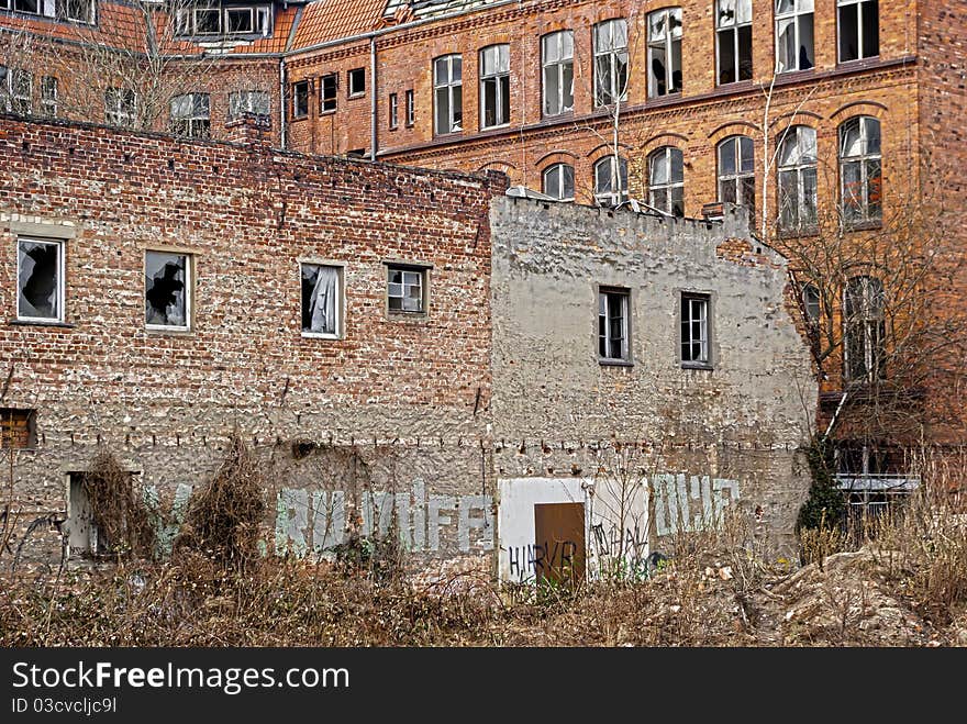 Abandoned textile factory in eastern Germany. Abandoned textile factory in eastern Germany