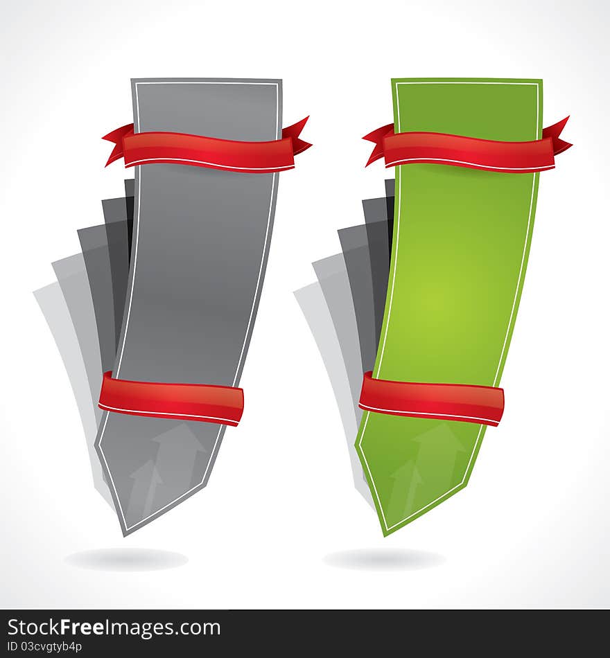 Vertical bended promotional banners