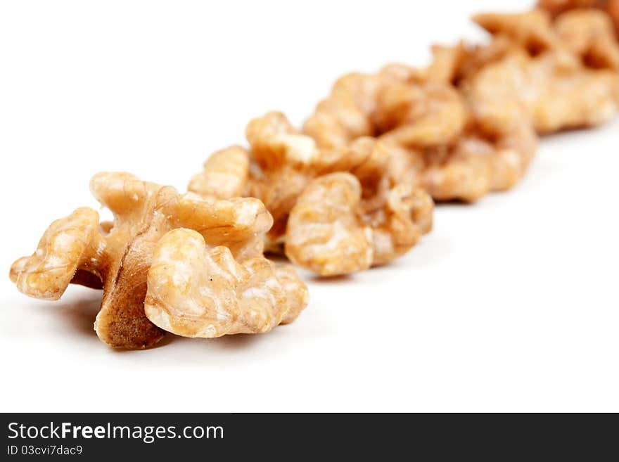 Halves peeled walnuts