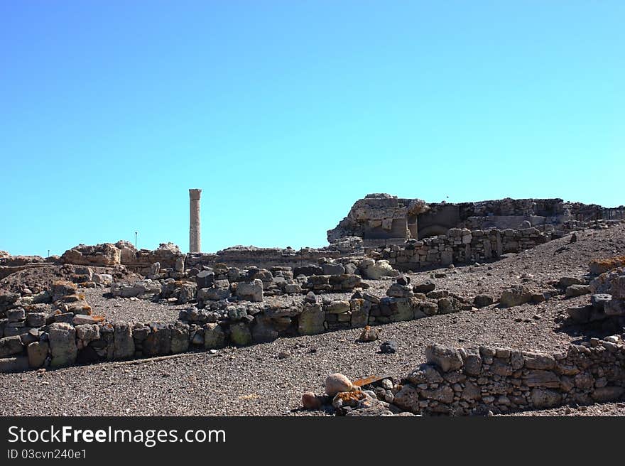 The Punic Quarter in the archaeological site of Nora.