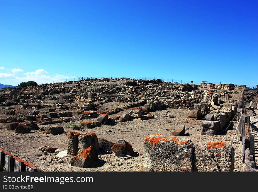 The Punic Quarter in the archaeological site of Nora.