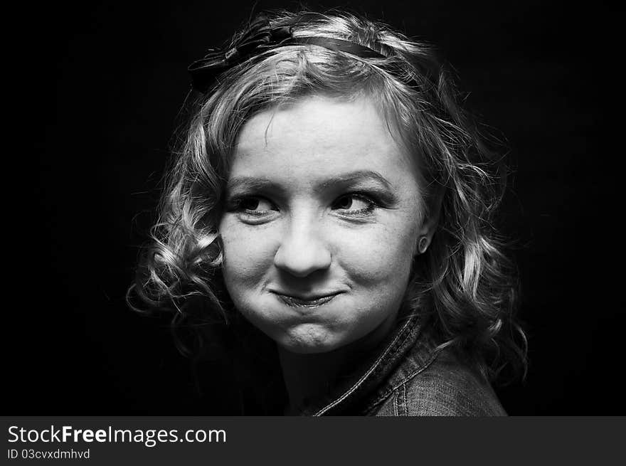 Portrait of young beautiful woman