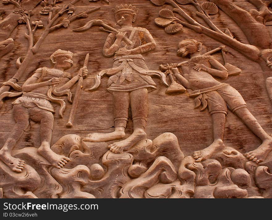 Wood carving