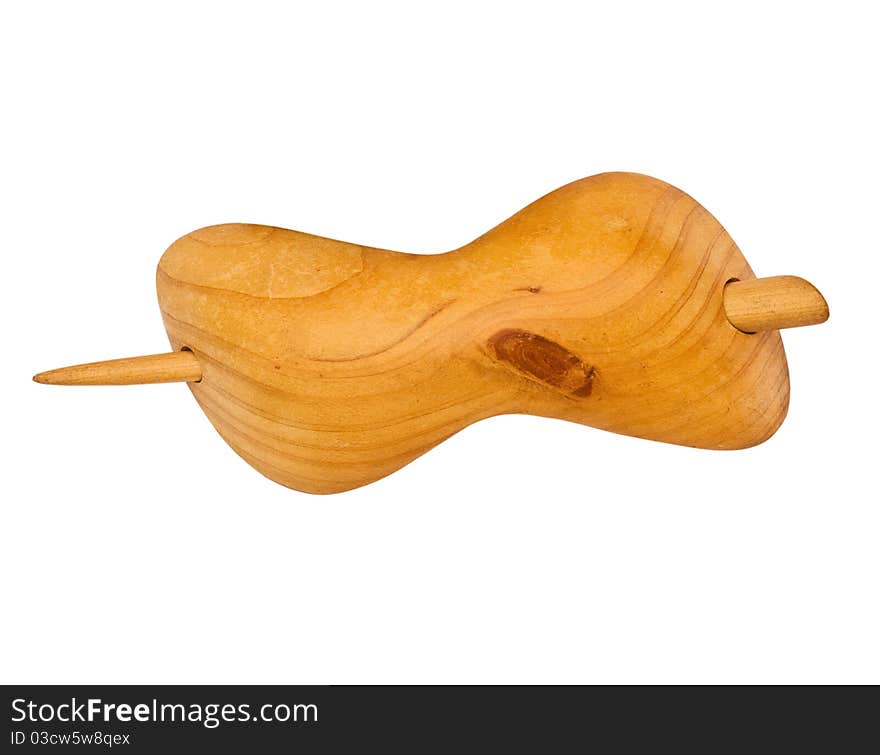 Hairpin from a wood isolated on the white background