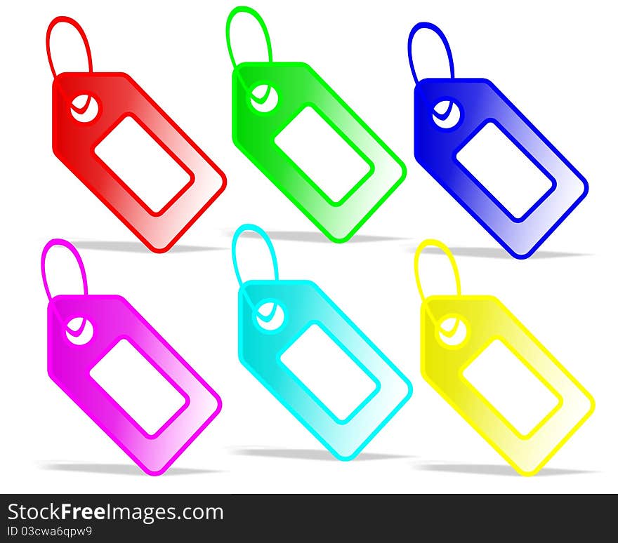 Colored tags, cdr vector