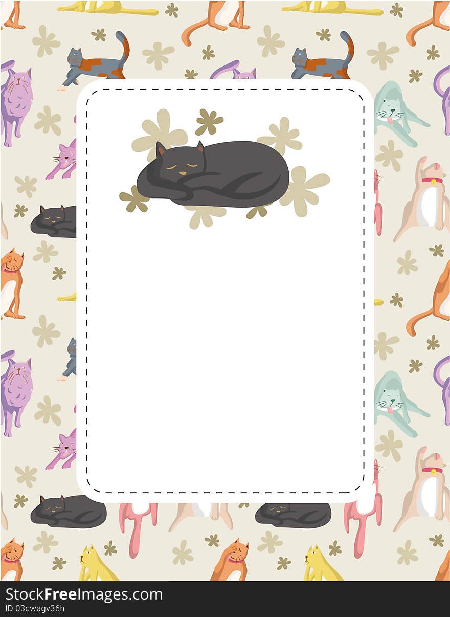 Cartoon Cat Card