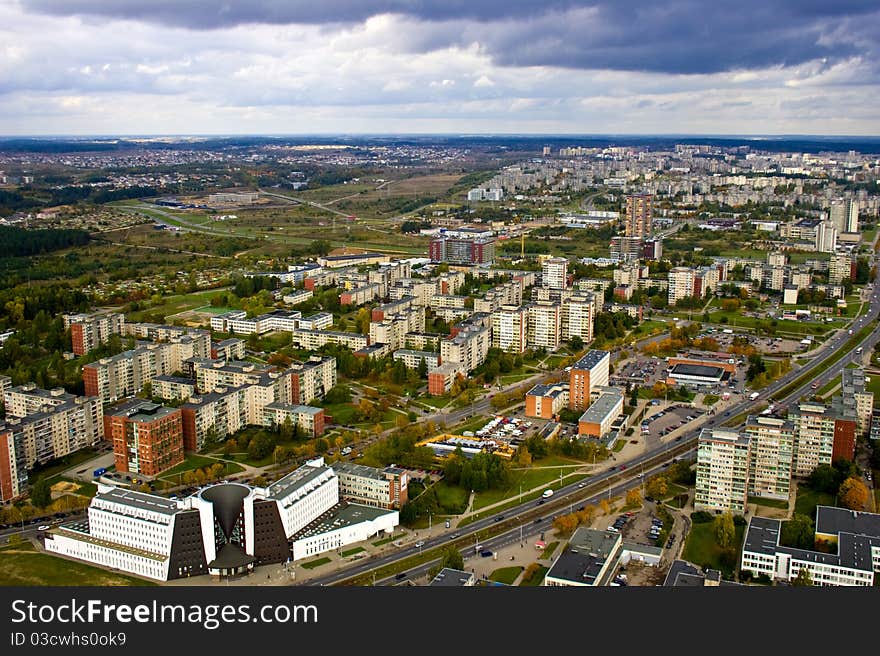 Vilnius. Capital of Lithuania. Bird's - eye view