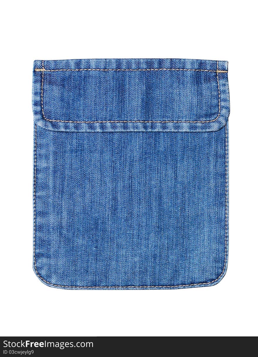 Closed Jeans Pocket Isolated.