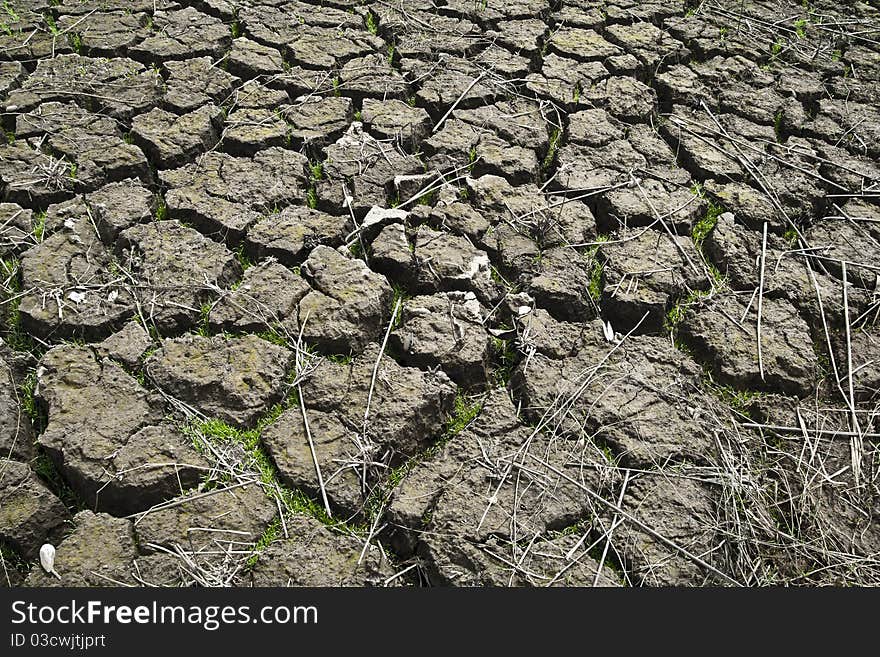 Cracked and Arid Mud Ground Dry without water. Cracked and Arid Mud Ground Dry without water