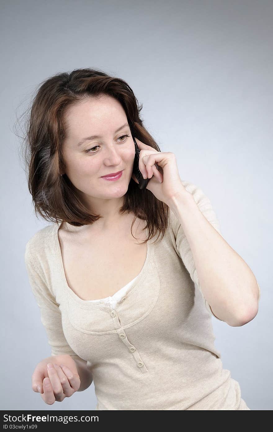 Woman Calling By Phone