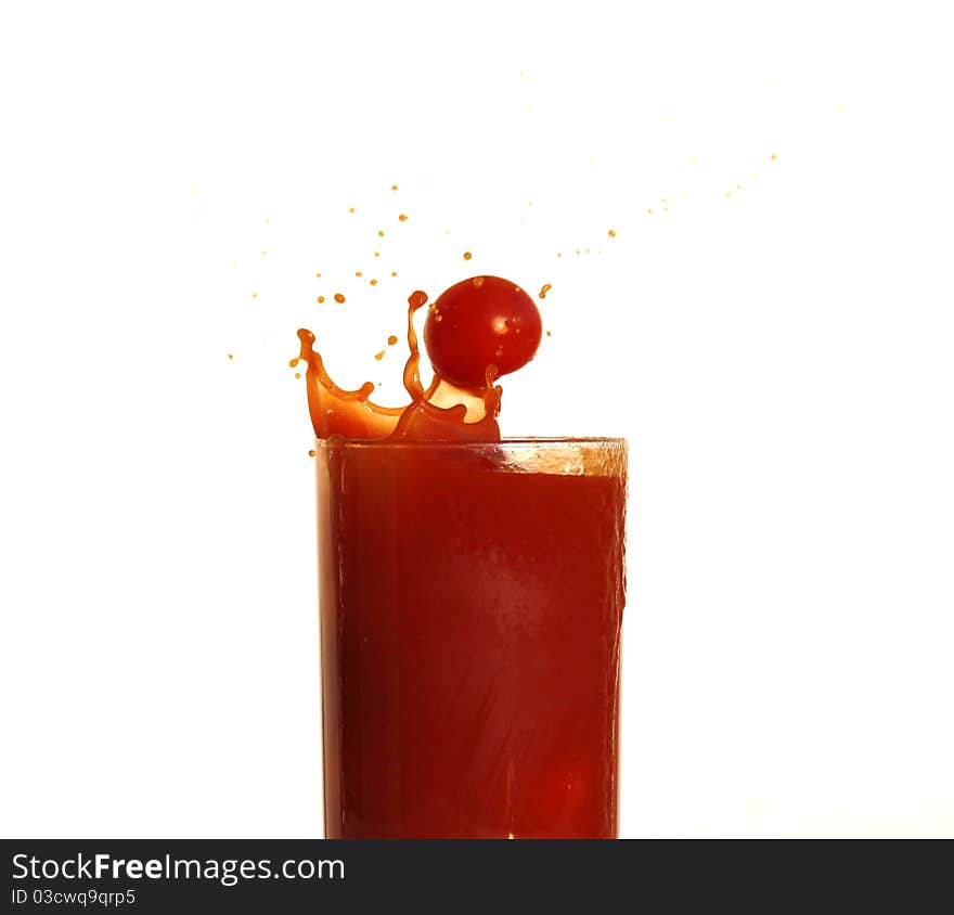 Tomato drink in the kitchen. Tomato drink in the kitchen