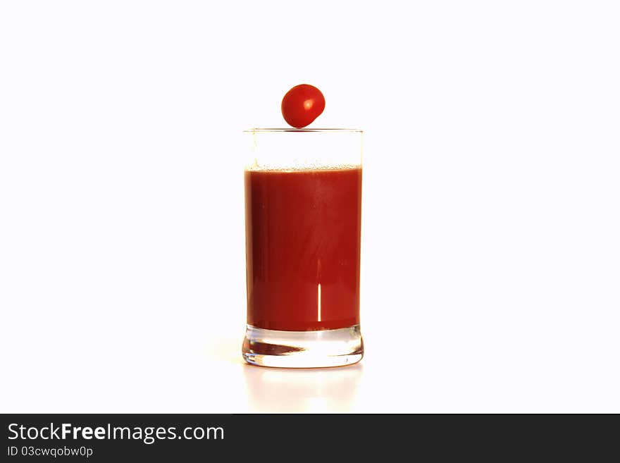 Tomato drink in the kitchen. Tomato drink in the kitchen