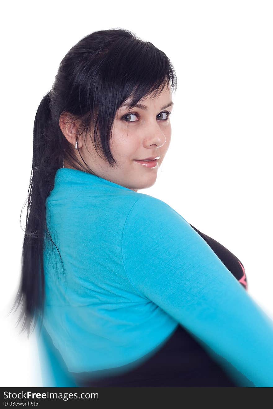 Portrait Of Brunette Young Woman