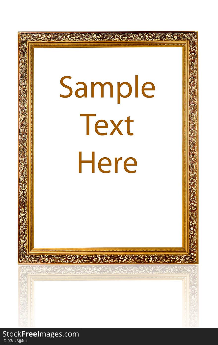 Gold Frame With A Decorative Pattern