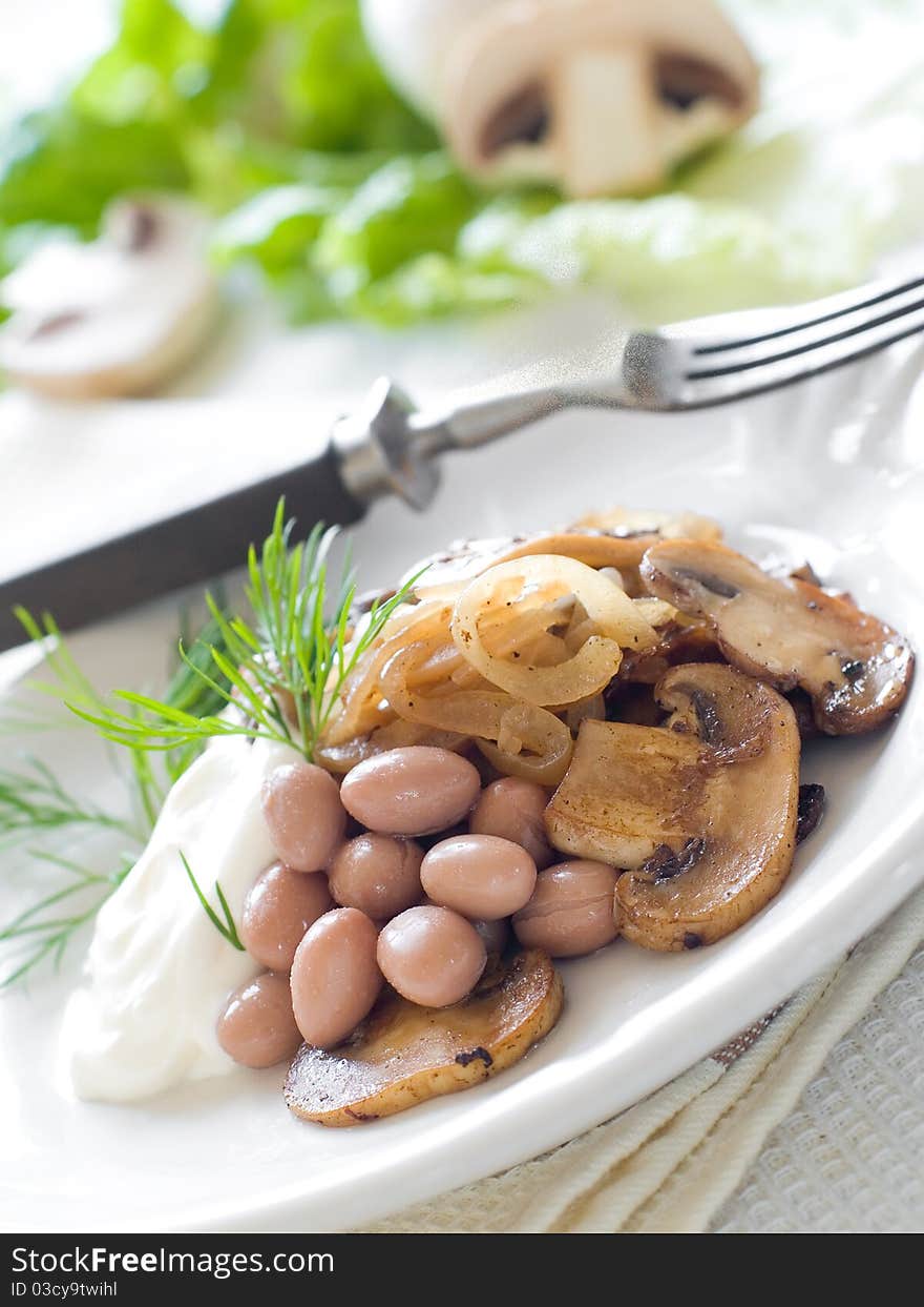 Bean And Mushrooms Appetizer