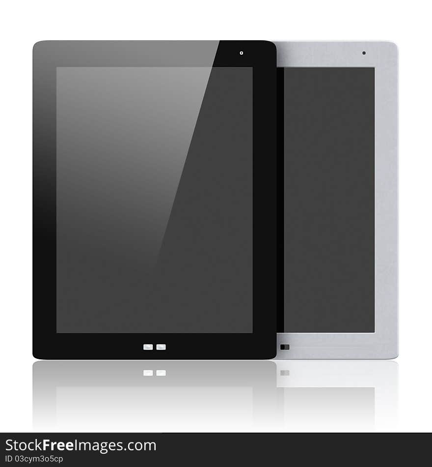 Isolated tablet pc. 3d illustration