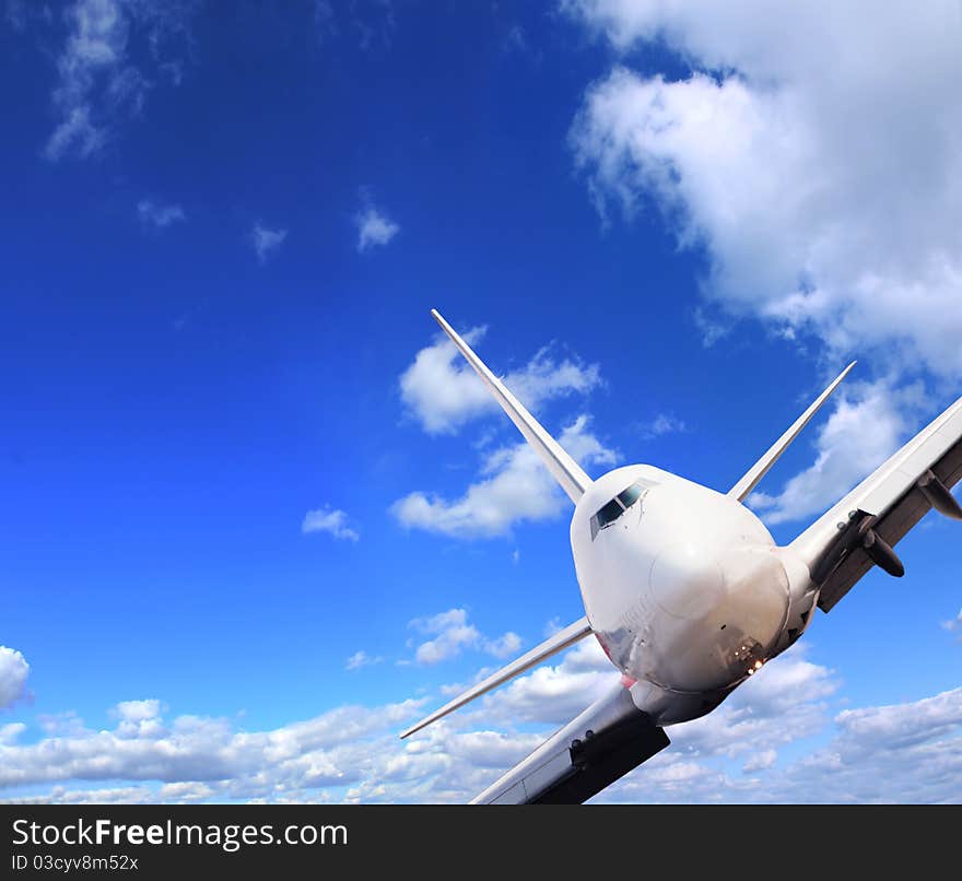 Big jet plane flying in sky. Big jet plane flying in sky