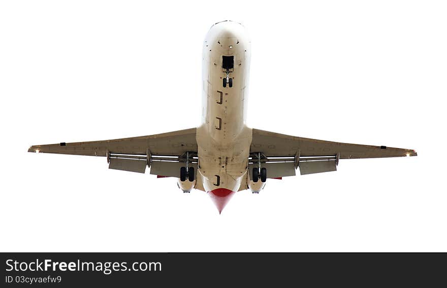 Big jet plane isolated on white background. Big jet plane isolated on white background