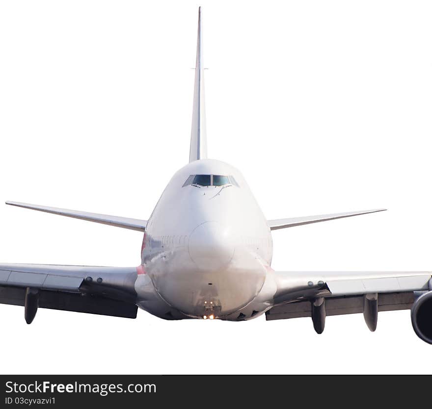 Big jet plane isolated on white background. Big jet plane isolated on white background