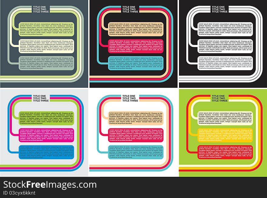 Six Color Variations of a Simple Design. Six Color Variations of a Simple Design