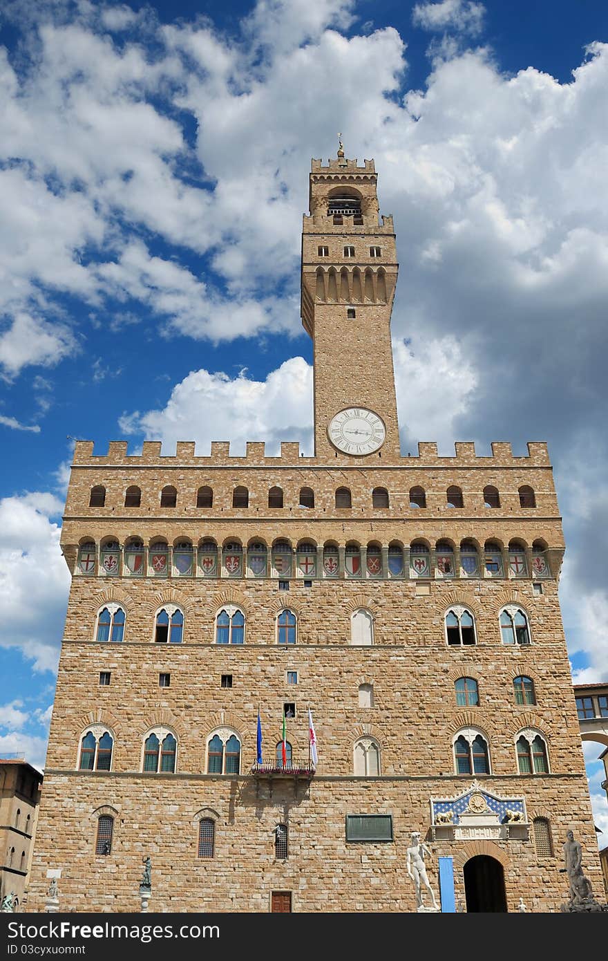 The Palazzo Vecchio, the town hall of Florence, Italy. The Palazzo Vecchio, the town hall of Florence, Italy.