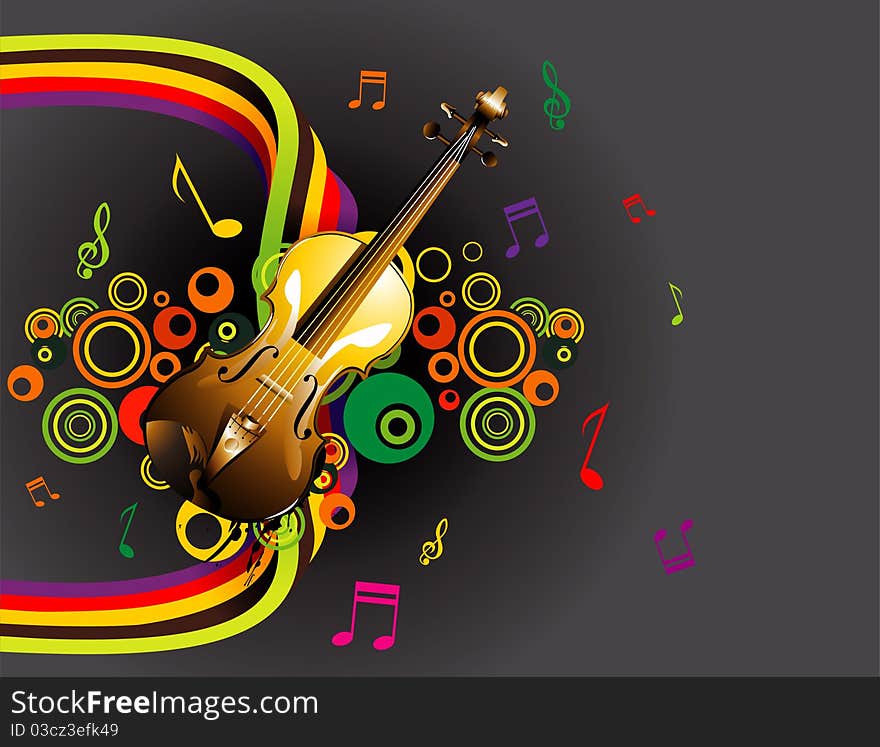 Background abstract music illustration composition