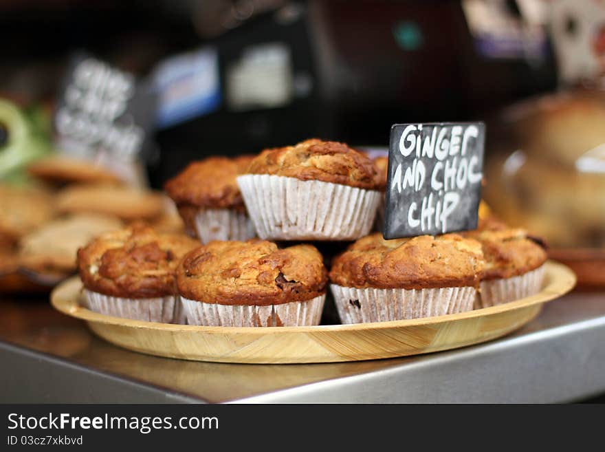 Ginger and Choc Chip Muffins