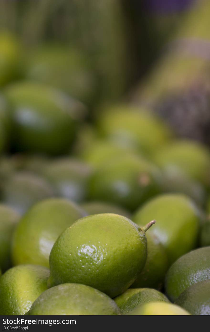 Close up on a lemon for sale on a street market's table. Close up on a lemon for sale on a street market's table.