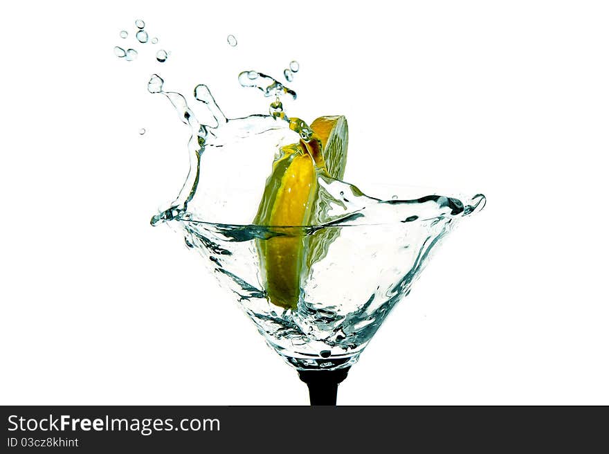 Water Crown In Cocktail Glasses