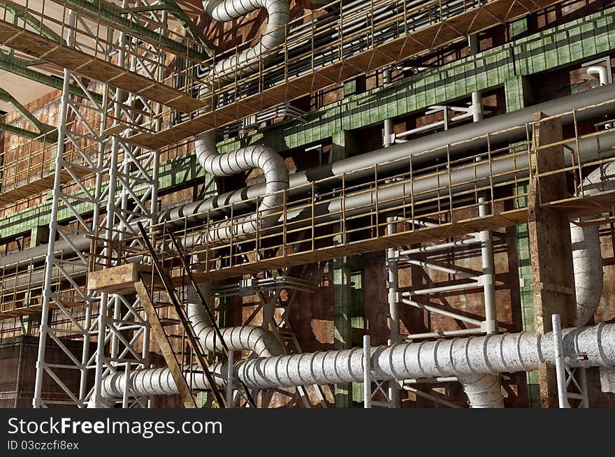 The interior of the plant.