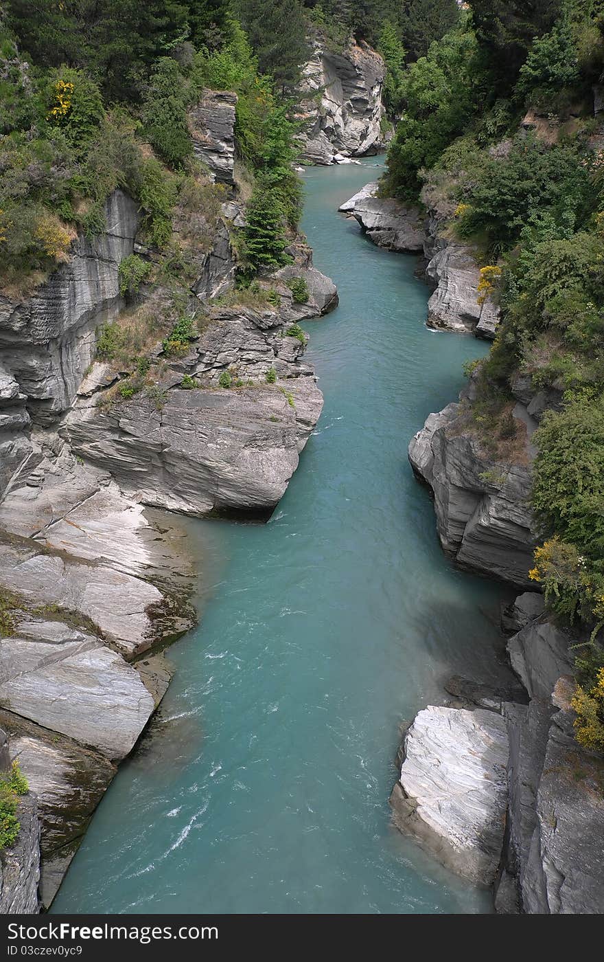 Nice river surrounded by rocks