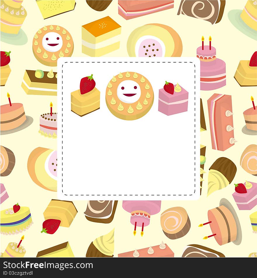 Cartoon cake card