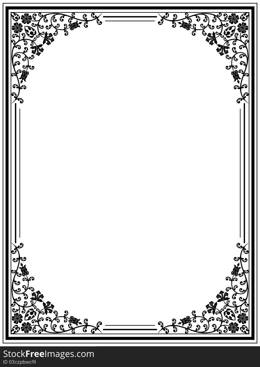 Vintage Floral Frame