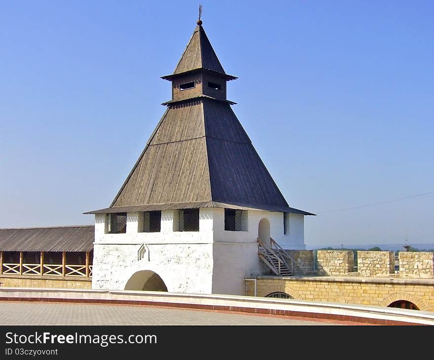 One of guard towers of the Kazan Kremlin. One of guard towers of the Kazan Kremlin