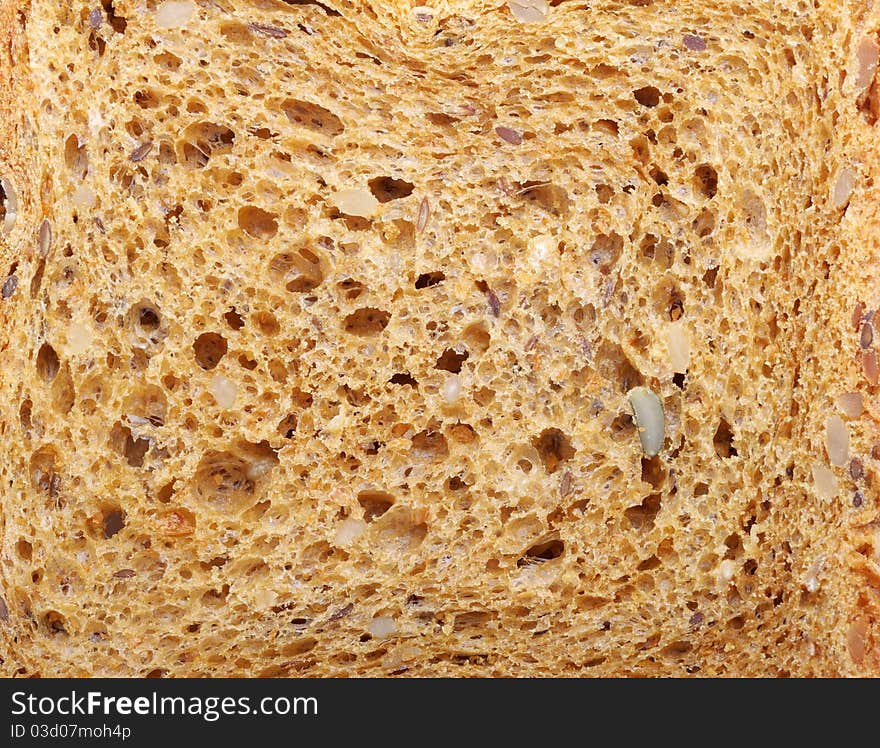 Texture of bread in horizontal composition