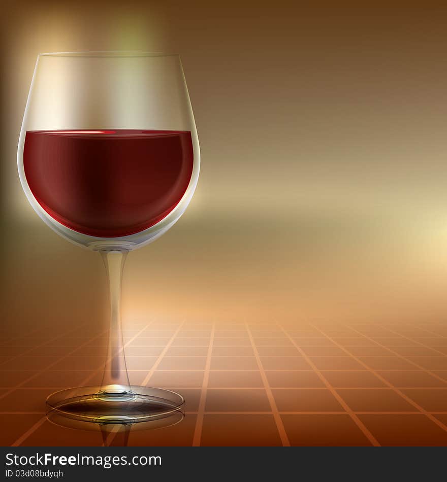 Abstract Illustration With Wineglass