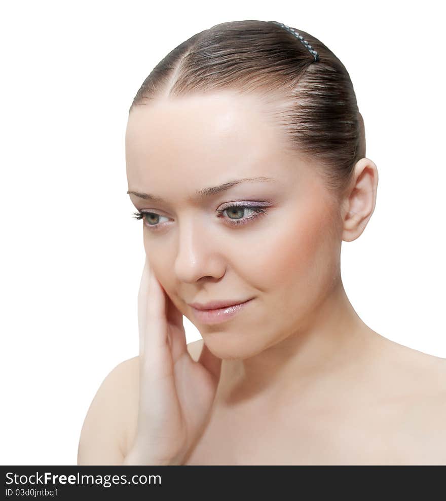 Young Beautiful Caucasian Woman Portrait