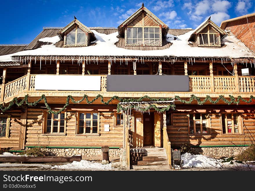 Peasant's log hut also known as izba in Russia