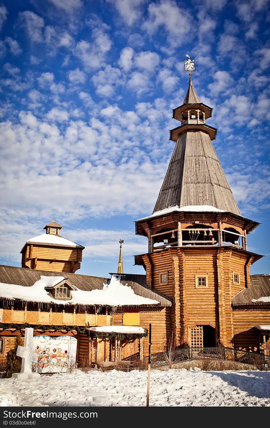 Decorated towers in Kremlin in Izmailovo, Moscow, Russia. Decorated towers in Kremlin in Izmailovo, Moscow, Russia