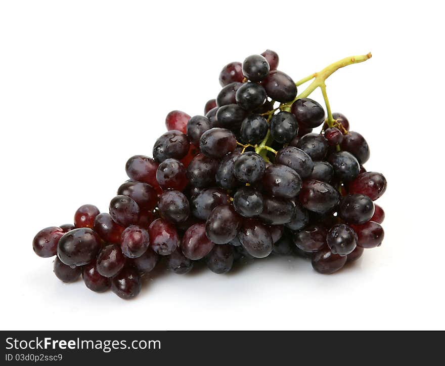 Ripe fruit on a white background