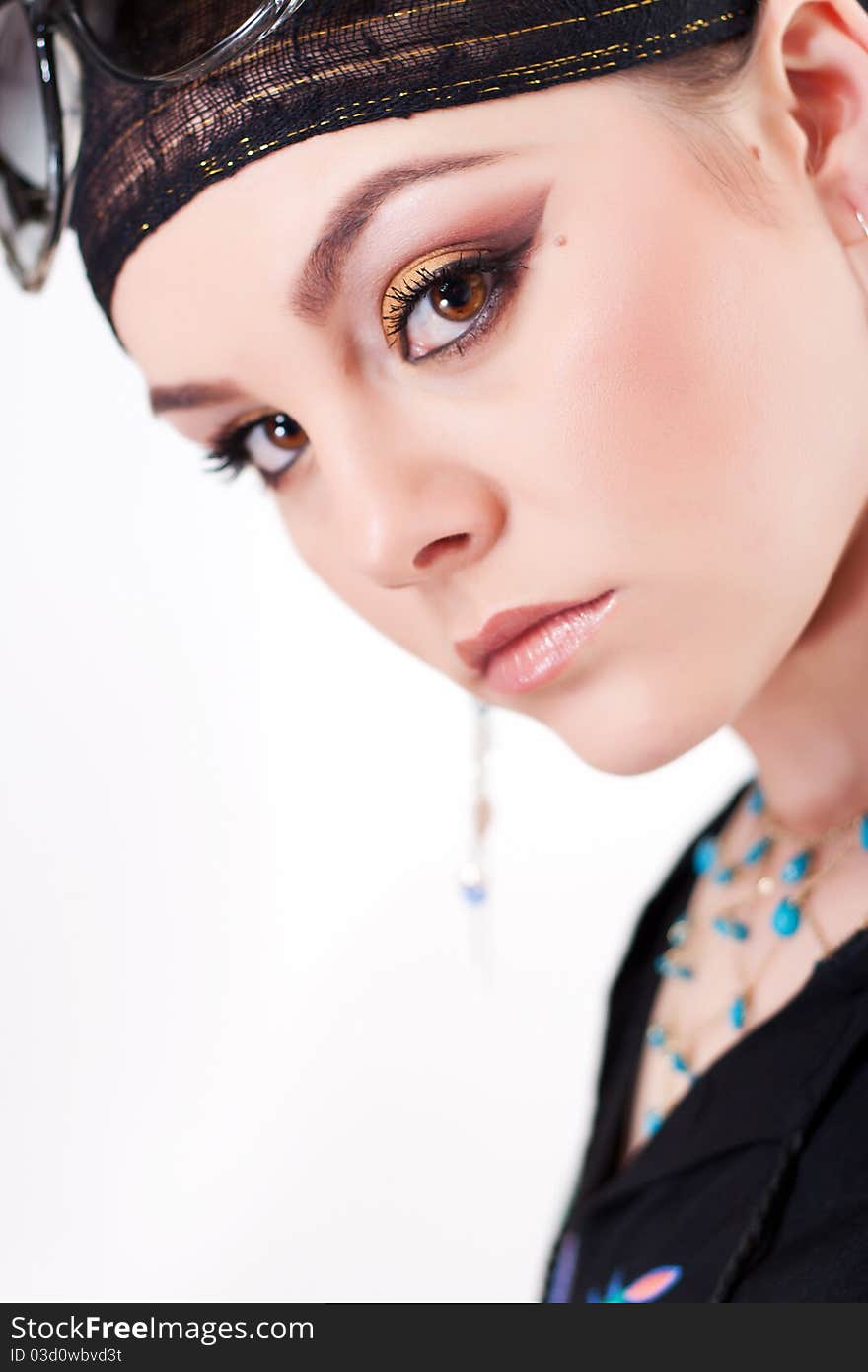 Young woman posing with fashion accessories. Young woman posing with fashion accessories