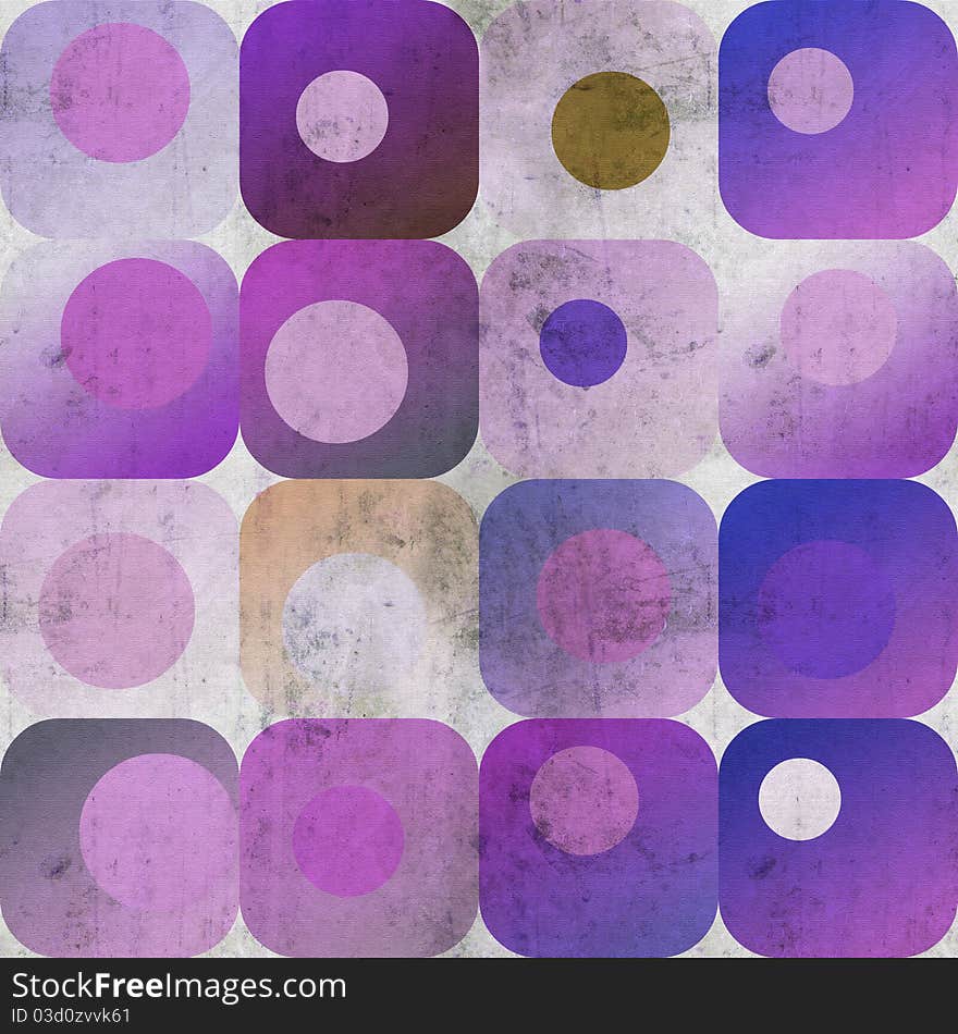 Squares and circles background