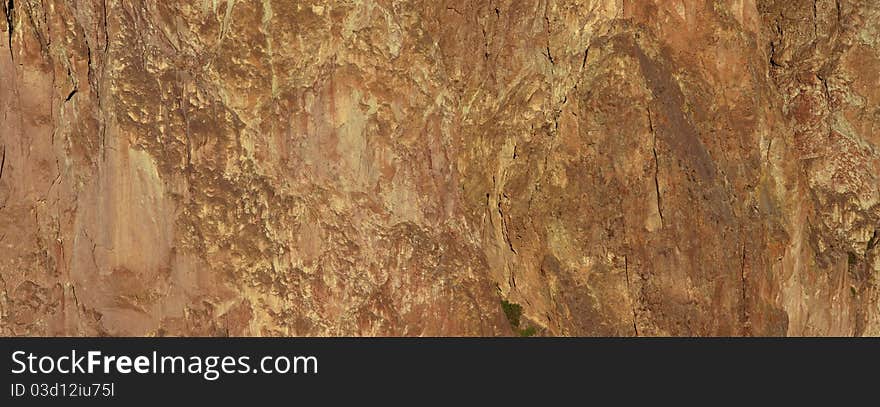 Close-up of rock wall at Smith Rock State Park, Oregon