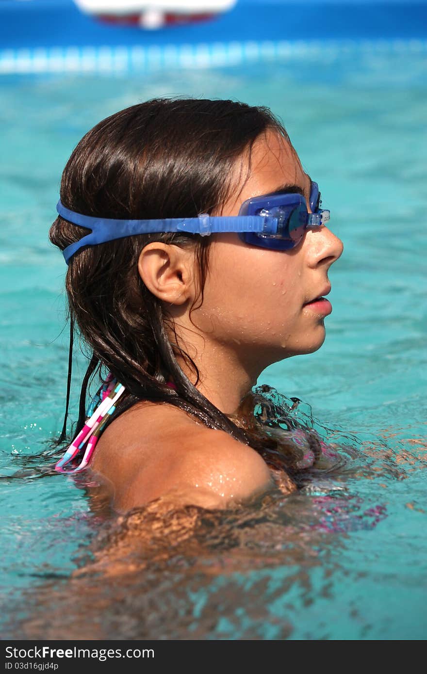 Girl In Pool