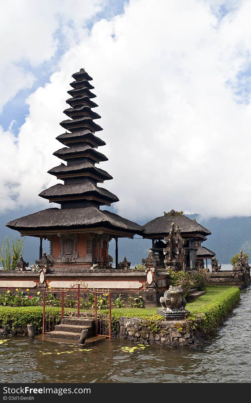 Ulun Danu temple Beratan Lake in Bali Indonesia