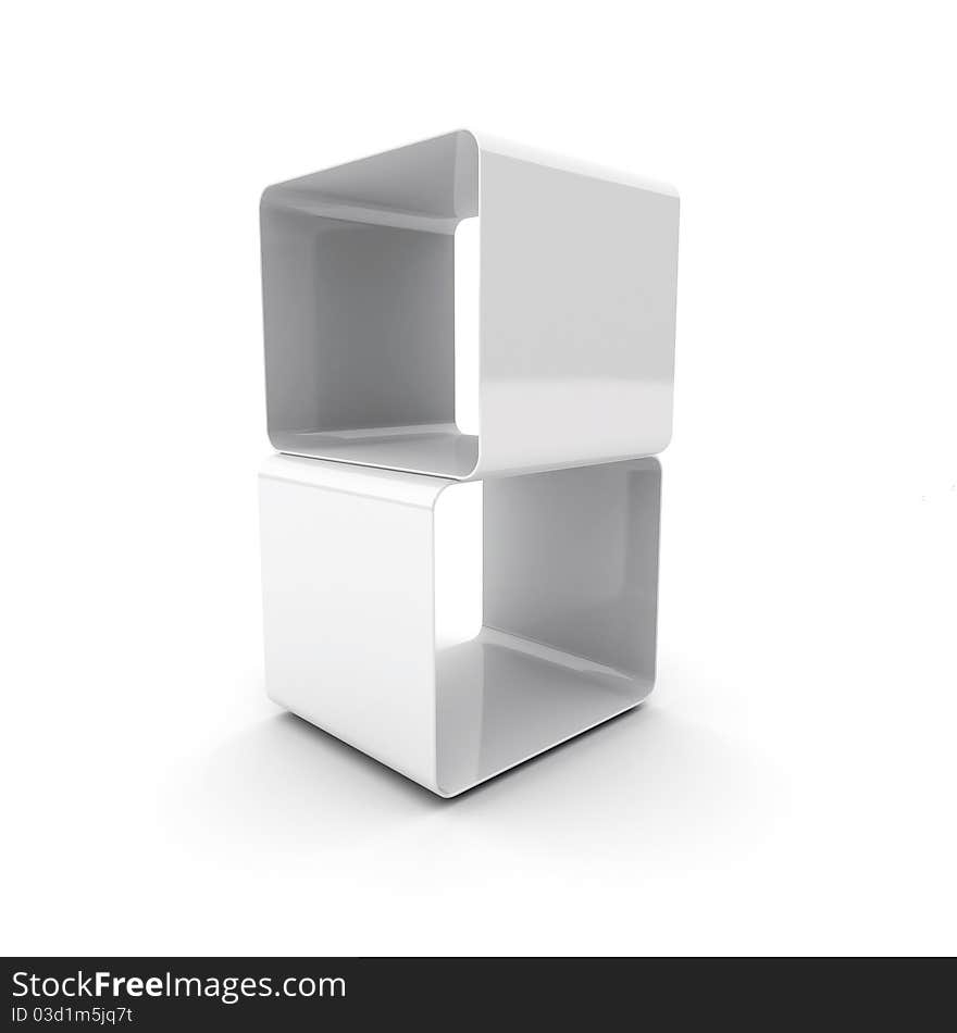 Two 3d Cubes