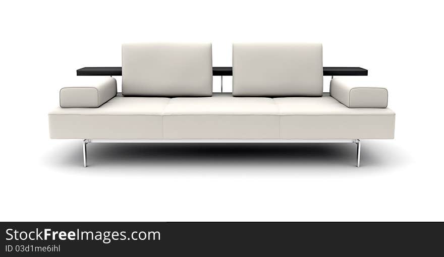 Isolated White Sofa