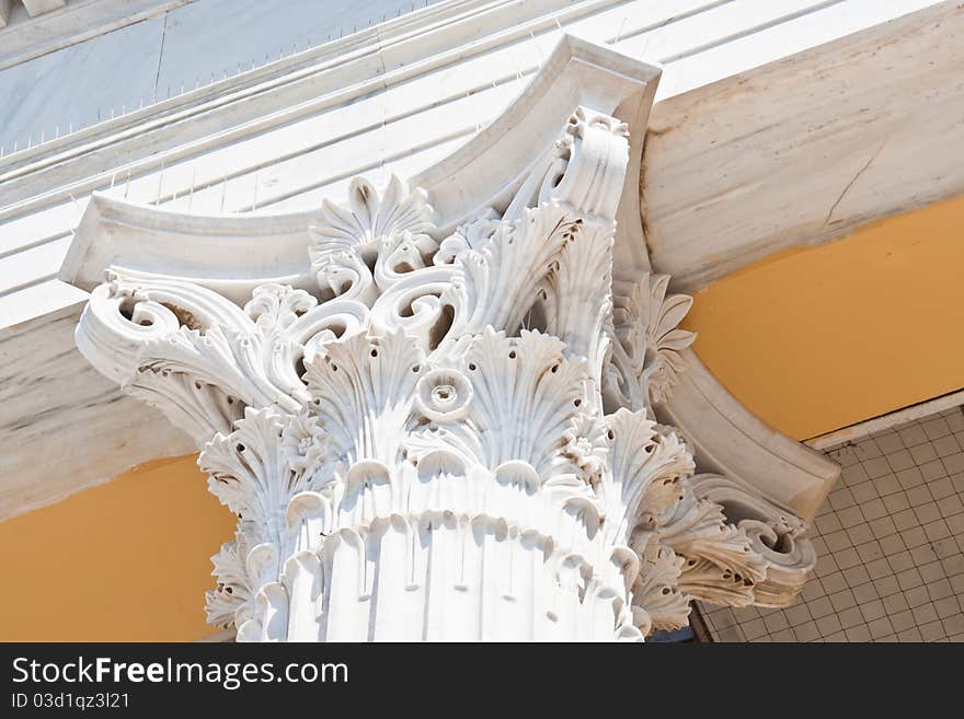 Detail of a Corinthian style column